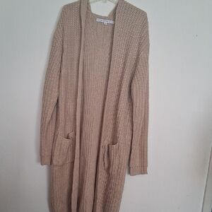 HYFVE Tan Open-Front Cardigan